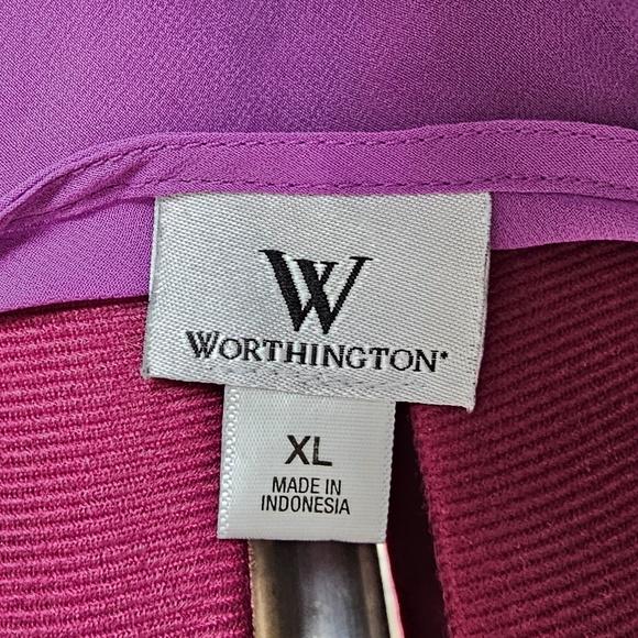 Worthington Sheer Purple Blouse - Picture 5 of 5